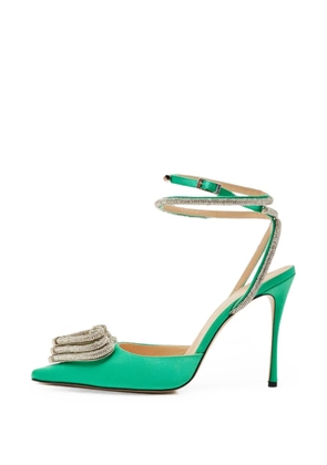 MACH & MACH crystal-embellished pumps - Green