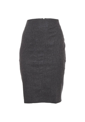 Brunello Cucinelli Vintage felt pencil mini skirt - Grey