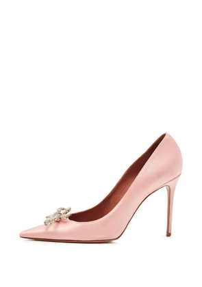 Amina Muaddi Rosie crystal-bow pumps - Pink