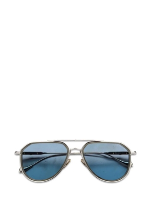 The Great Frog engraved pilot-frame sunglasses - Silver