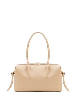 Yuzefi Brioche grained leather shoulder bag - Neutrals