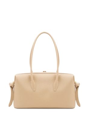 Yuzefi Brioche grained leather shoulder bag - Neutrals