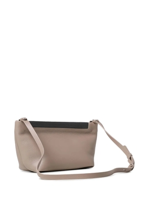 Brunello Cucinelli grained-leather shoulder bag - Neutrals