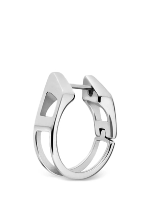 Diesel D logo hoop earring - Silver
