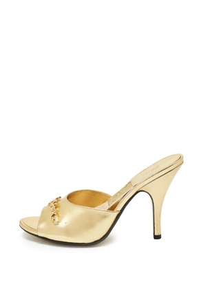 Marc Jacobs Vintage logo-plaque sandals - Gold