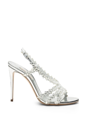 Casadei Julia C-Love crystal-embellished sandals - Silver