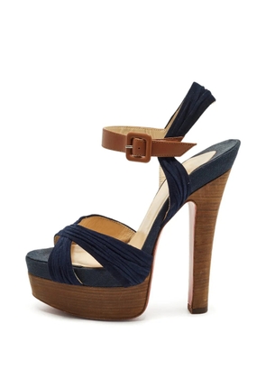Christian Louboutin Pre-Owned ankle-strap platform sandals - Blue