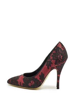 Moschino Pre-Owned lace mesh pumps - Red