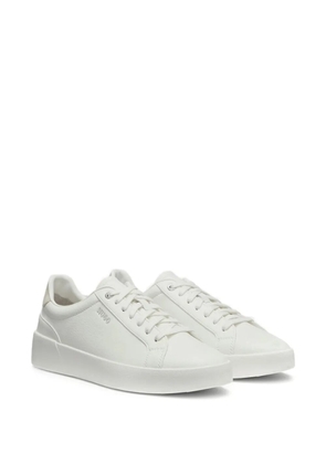 HUGO logo-plaque low-top sneakers - White