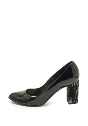 Christian Dior Pre-Owned stud-embellished block-heel pumps - Black