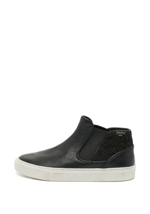 Tory Burch floral-patterned leather sneakers - Black
