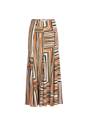 Silvia Tcherassi Josette striped midi skirt - Orange