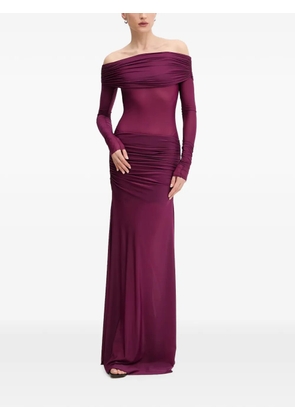 Aniye By Xena off-the-shoulder ruched maxi dress - Purple