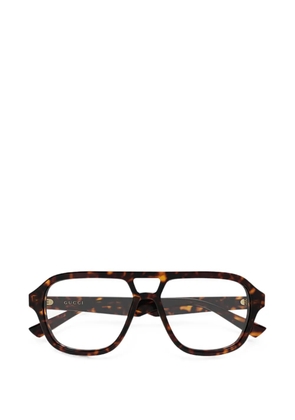 Gucci Eyewear pilot-frame glasses - Brown