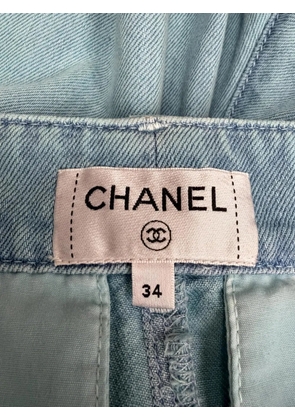 CHANEL Pre-Owned belt-loops jeans - Blue