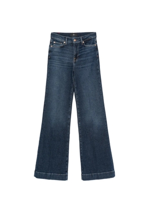 7 For All Mankind logo-patch wide-leg jeans - Blue