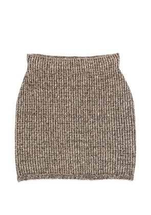 Fabiana Filippi sequin-embellished mini skirt - Brown