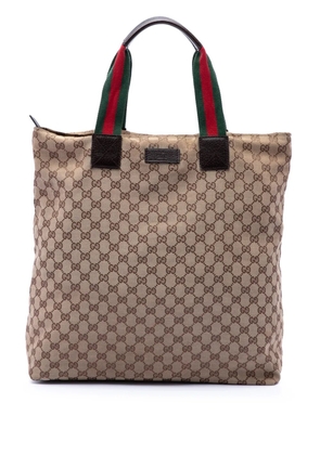 Gucci Pre-Owned 2016-2026 GG Canvas Web Vertical tote bag - Neutrals