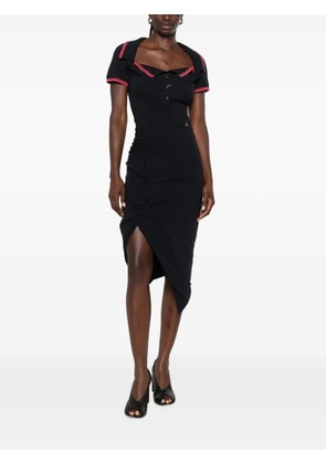 Vivienne Westwood Long Monday Pulling asymmetric-hem midi dress - Blue