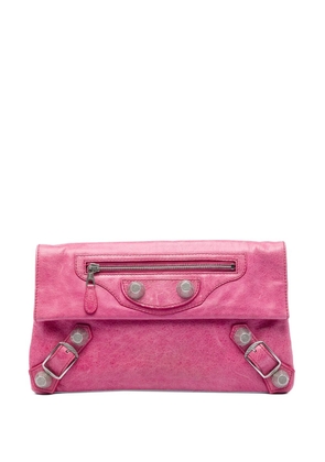 Balenciaga Pre-Owned 2005-2026 Lambskin Motocross Giant 21 Envelope clutch bag - Pink