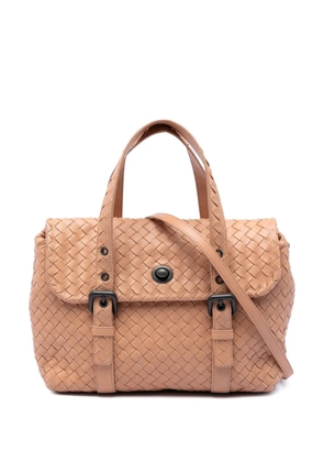 Bottega Veneta Pre-Owned 2012-2026 Nappa Intrecciato Flap satchel - Brown