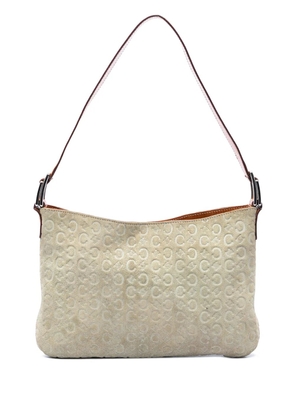 Celine Pre-Owned 2000 C Macadam Suede shoulder bag - Brown