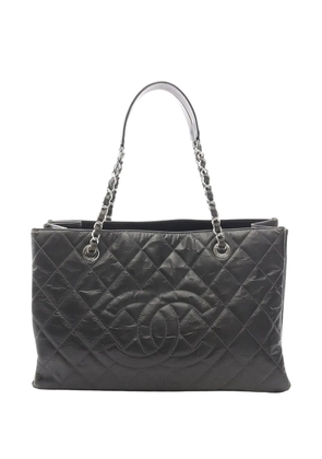 CHANEL Pre-Owned 2010-2011 CC Glazed Calfskin tote bag - Black
