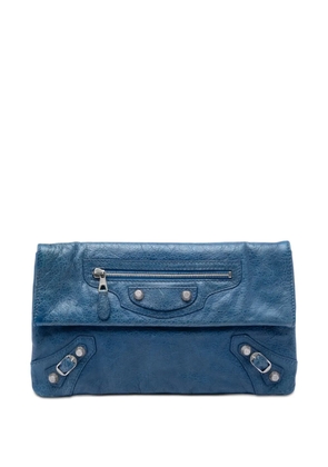 Balenciaga Pre-Owned 2005-2026 Lambskin Motocross Giant 12 Envelope clutch bag - Blue