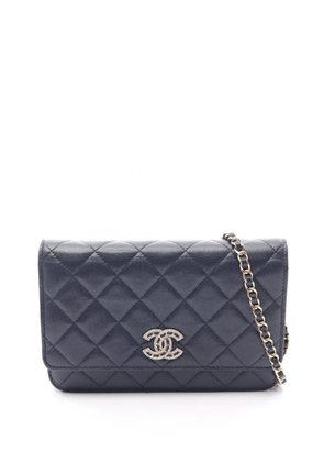 CHANEL Pre-Owned 2021-2026 CC Quilted Caviar Wallet on Chain crossbody bag - Blue