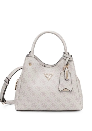 GUESS USA monogram-pattern logo-plaque tote bag - Neutrals