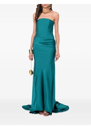 Ana Radu strapless draped maxi dress - Green