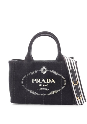 Prada Pre-Owned 2010s Canapa logo-print tote bag - Black