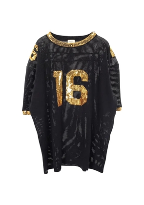 Celine Pre-Owned 2020s 16 sequin-embellished T-shirt - Black