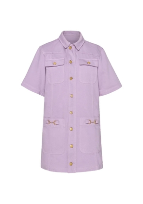 Ulla Johnson button-up short-sleeve mini dress - Purple