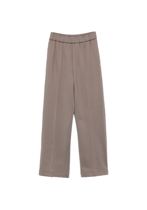 Moncler elasticated-waistband pressed-crease trousers - Green