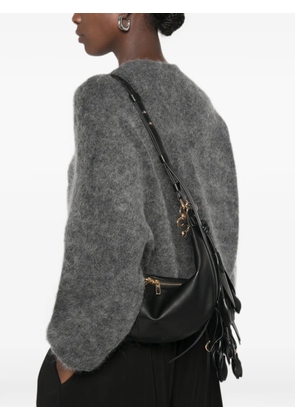 Sportmax tassel-detail leather shoulder bag - Black