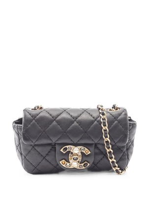 CHANEL Pre-Owned 2010-2011 mini Matelassé chain-strap shoulder bag - Black