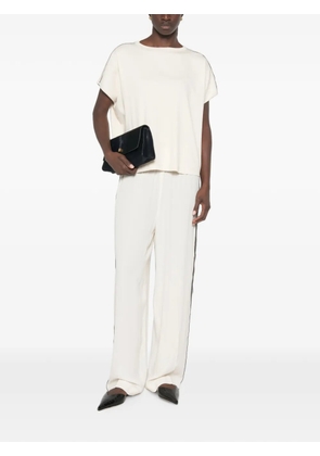 Fabiana Filippi side-stripe short-sleeve T-shirt - Neutrals