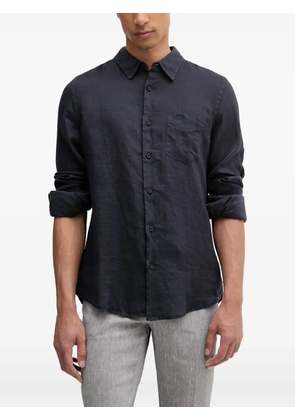 GUESS USA logo-embroidered pocket shirt - Blue