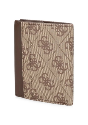 GUESS USA Milano monogram-print logo-plaque wallet - Brown