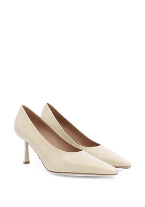 Notabene Emmy 70 patent-leather square-toe pumps - Neutrals