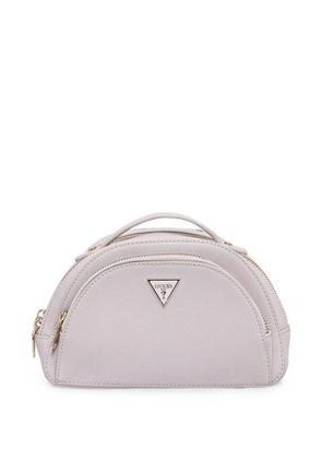 GUESS USA logo-plaque dome make-up bag - Purple