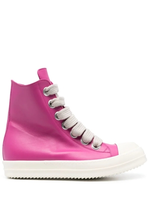 Rick Owens hi-top leather sneakers - Pink