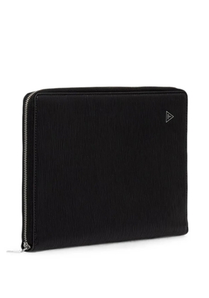 GUESS USA Milano logo-plaque textured wallet - Black