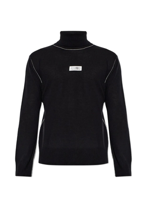 MM6 Maison Margiela logo-patch sweater - Black