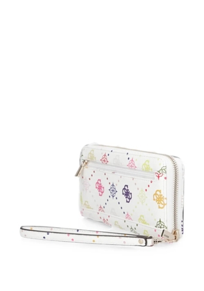 GUESS USA Emelie logo-print zip-around wallet - White