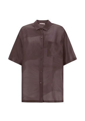 Herno Resort floral-print silk shirt - Purple