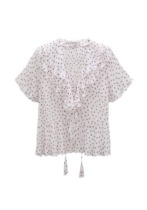 Dorothee Schumacher Dancing Dot ruffled blouse - White