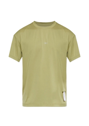 Satisfy logo-print crew-neck T-shirt - Green