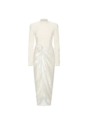 ROTATE BIRGER CHRISTENSEN knotted midi dress - White
